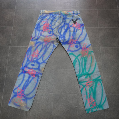 SKOLOCT SPRAY PAINTED JEANS-33