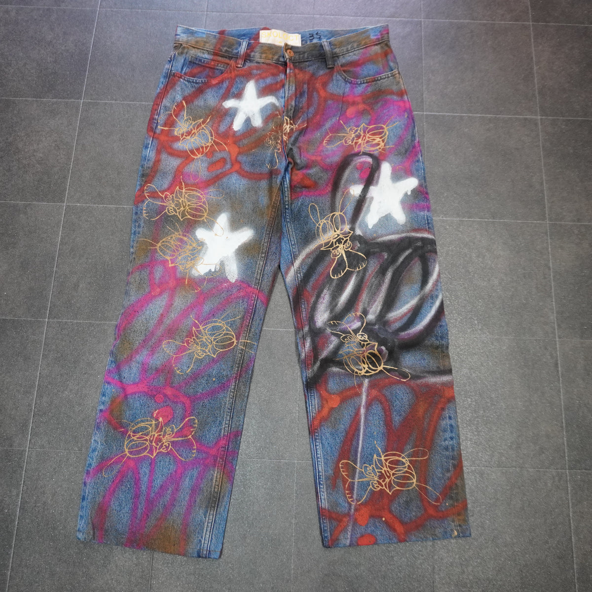 SKOLOCT SPRAY PAINTED JEANS-35
