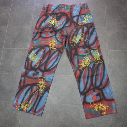 SKOLOCT SPRAY PAINTED JEANS-35