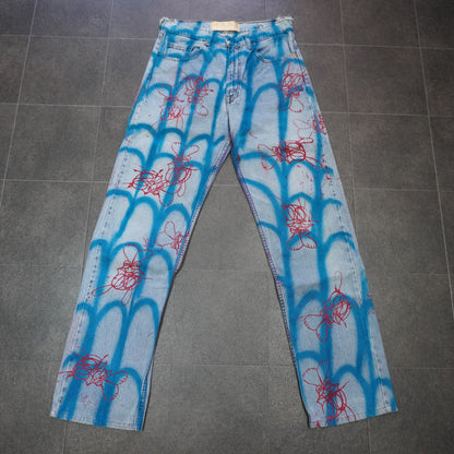 SKOLOCT SPRAY PAINTED JEANS-33
