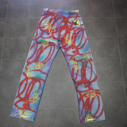 SKOLOCT SPRAY PAINTED JEANS-33