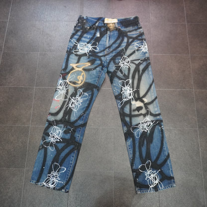 SKOLOCT SPRAY PAINTED JEANS-31