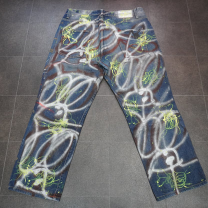 SKOLOCT SPRAY PAINTED JEANS-34