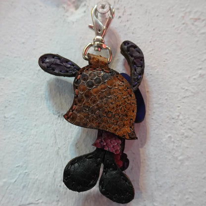 LEATHER KEYCHAIN "FINGER" - PYTHON