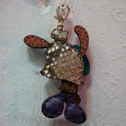 LEATHER KEYCHAIN "FINGER" - PYTHON