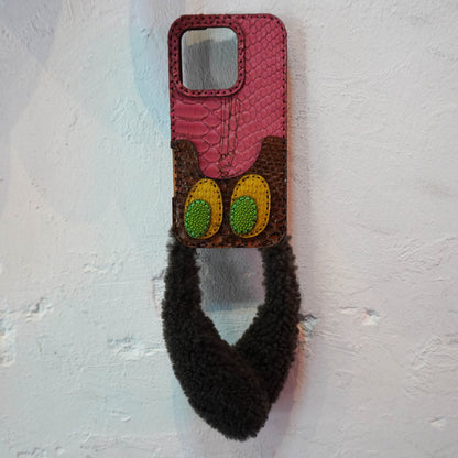 LEATHER PHONE CASE PYTHON (iPhone 16 series)