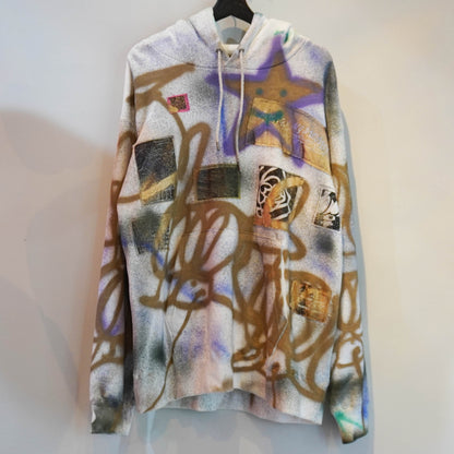 SMONES SPRAY PAINTED REWORKED HOODIE (XXL)