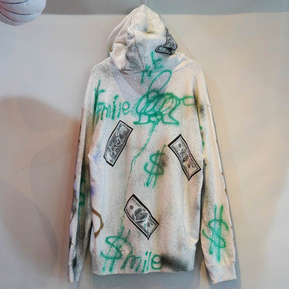 SMONES SPRAY PAINTED REWORKED HOODIE (XXL)
