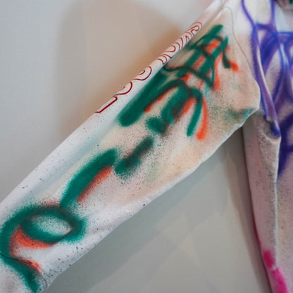 SKO SKO SPRAY PAINTED REWORKED HOODIE (XXL)