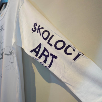 SKOLOCT DOUBLE CROSS SLOGAN L/S T-SHIRT