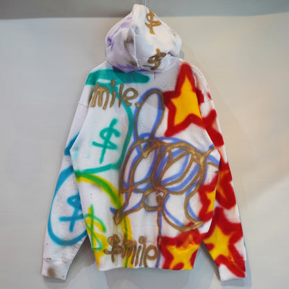 SKOLOCT SPRAY PAINTED ZIP HOODIE (XXL)