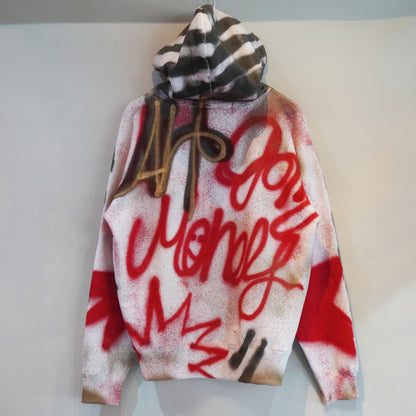 SKOLOCT SPRAY PAINTED ZIP HOODIE (L)