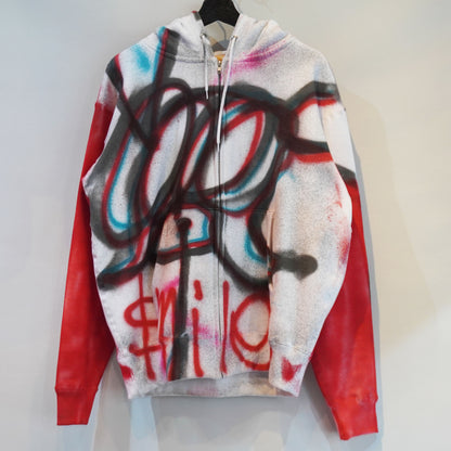 SKOLOCT SPRAY PAINTED ZIP HOODIE (L)