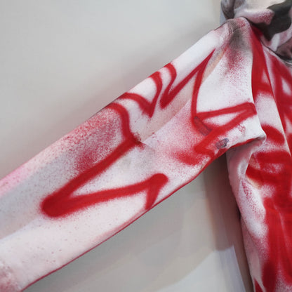 SKOLOCT SPRAY PAINTED ZIP HOODIE (L)
