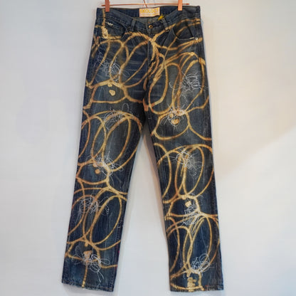 SKOLOCT SPRAY PAINTED JEANS - 33