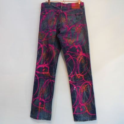 SKOLOCT SPRAY PAINTED JEANS - 33