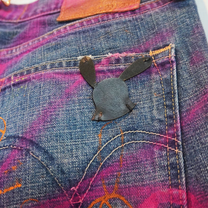 SKOLOCT SPRAY PAINTED JEANS - 33