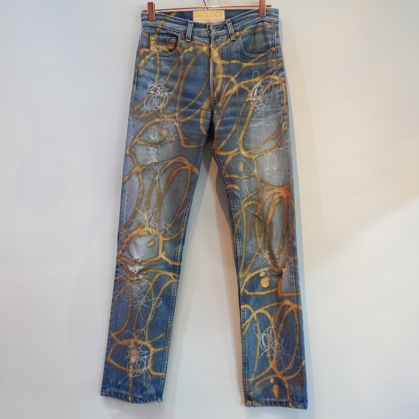 SKOLOCT SPRAY PAINTED JEANS - 29
