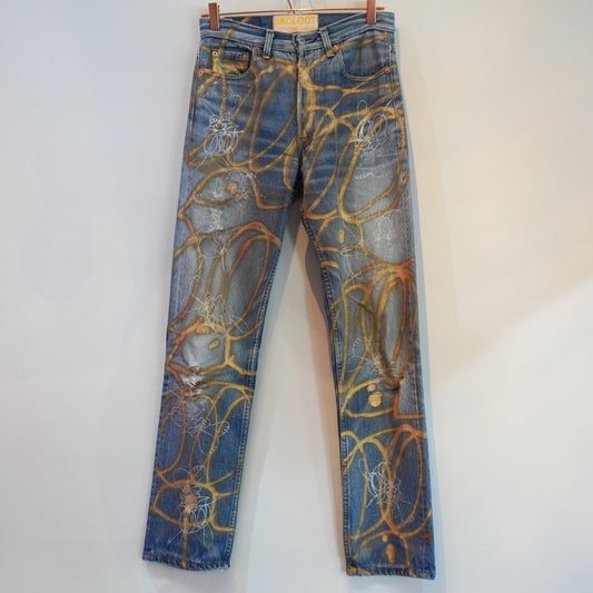 SKOLOCT SPRAY PAINTED JEANS - 29