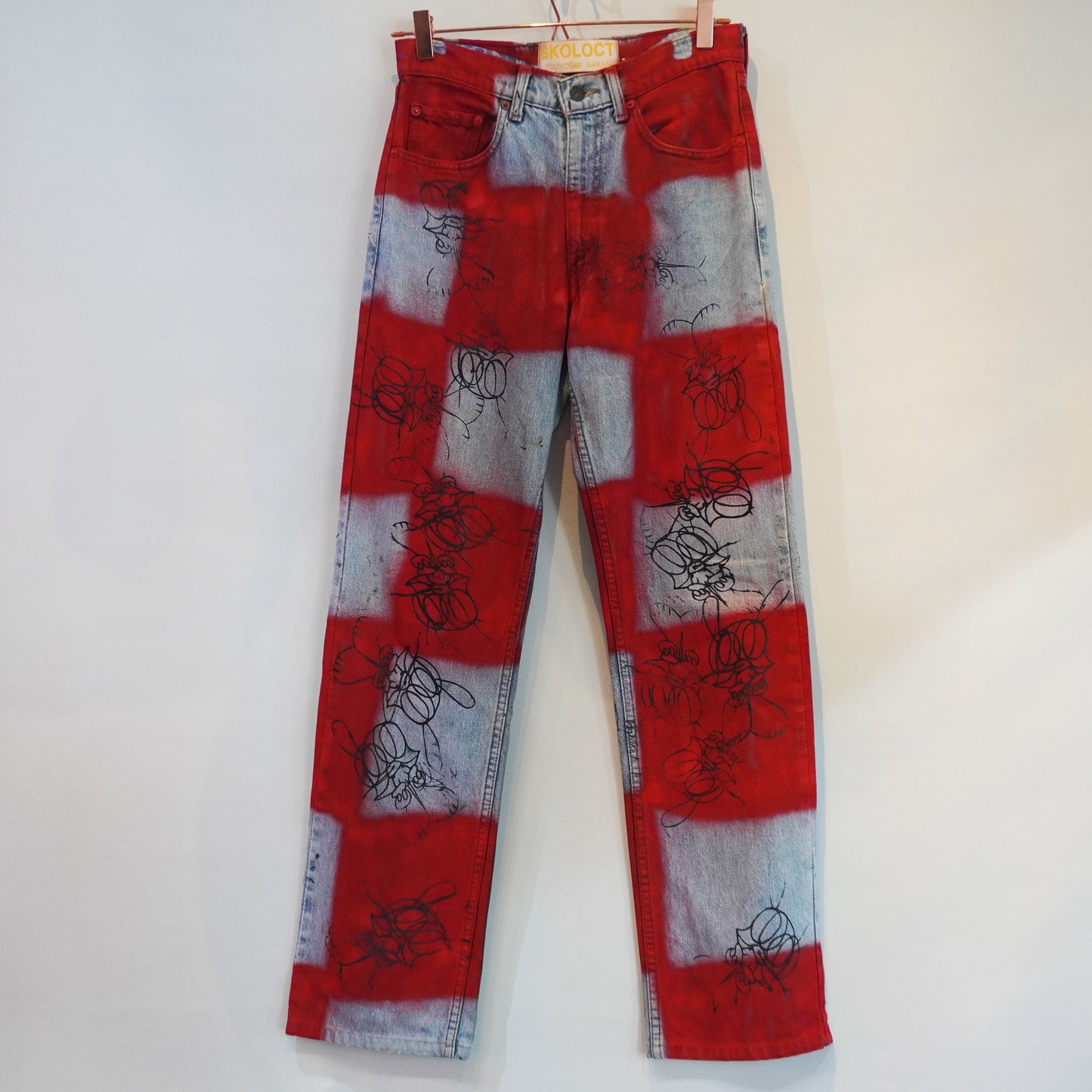 SKOLOCT SPRAY PAINTED JEANS - 29