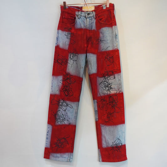 SKOLOCT SPRAY PAINTED JEANS - 29