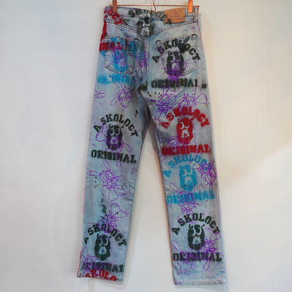 SKOLOCT SPRAY PAINTED JEANS - 29