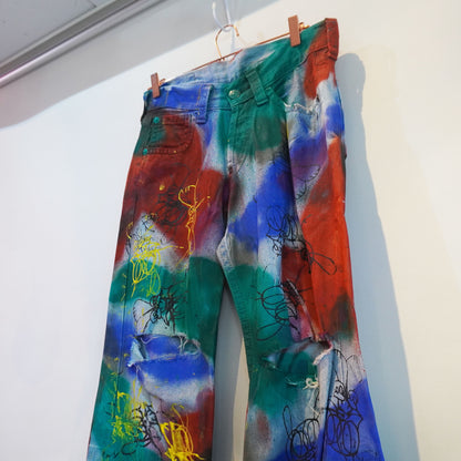 SKOLOCT SPRAY PAINTED JEANS - 30