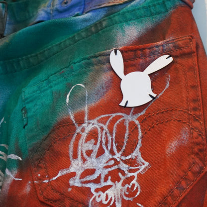 SKOLOCT SPRAY PAINTED JEANS - 30