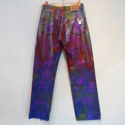 SKOLOCT SPRAY PAINTED JEANS - 31