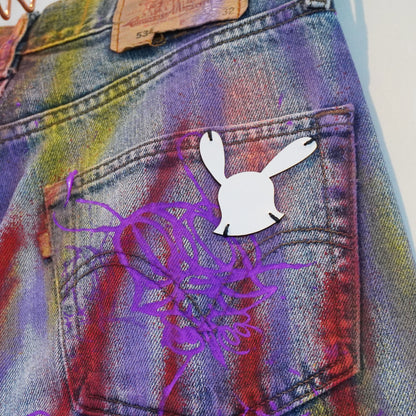 SKOLOCT SPRAY PAINTED JEANS - 31