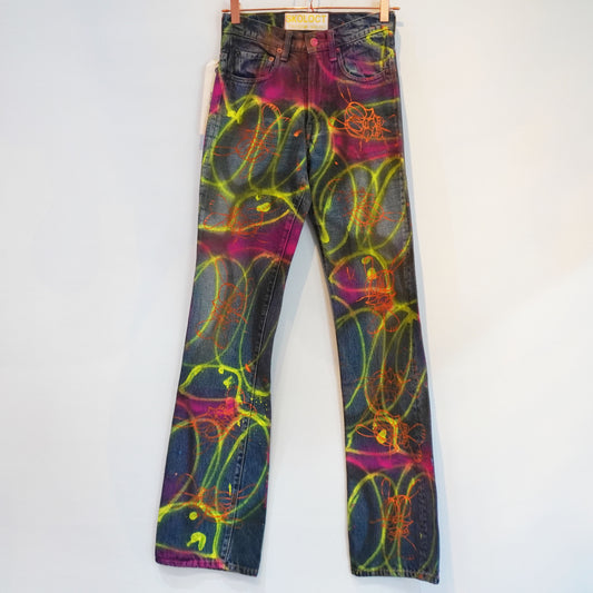 SKOLOCT SPRAY PAINTED JEANS - 27