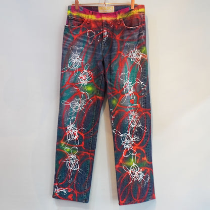 SKOLOCT SPRAY PAINTED JEANS - 32