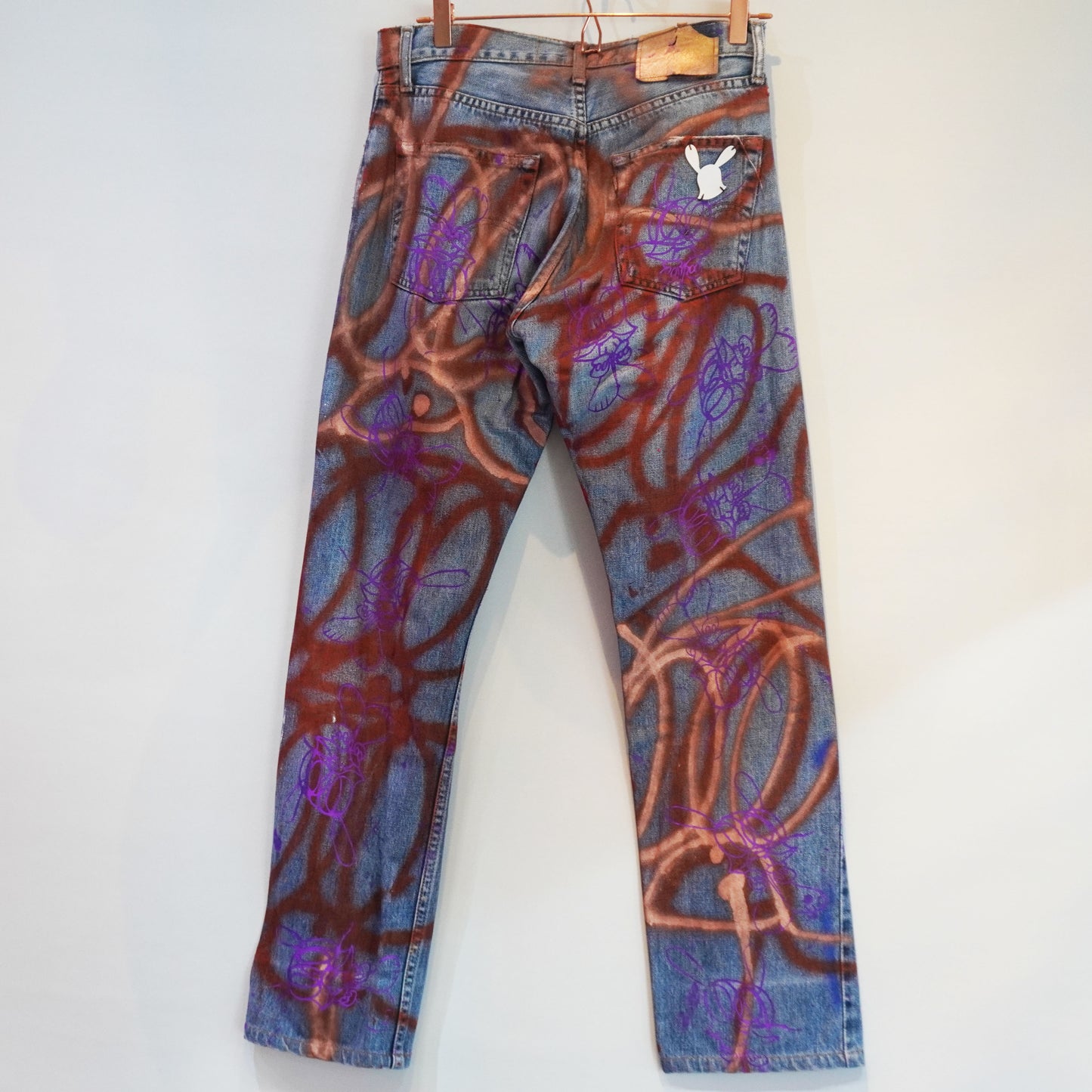 SKOLOCT SPRAY PAINTED JEANS - 30