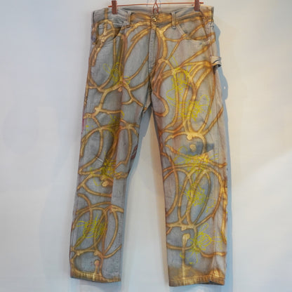 SKOLOCT SPRAY PAINTED JEANS - 36