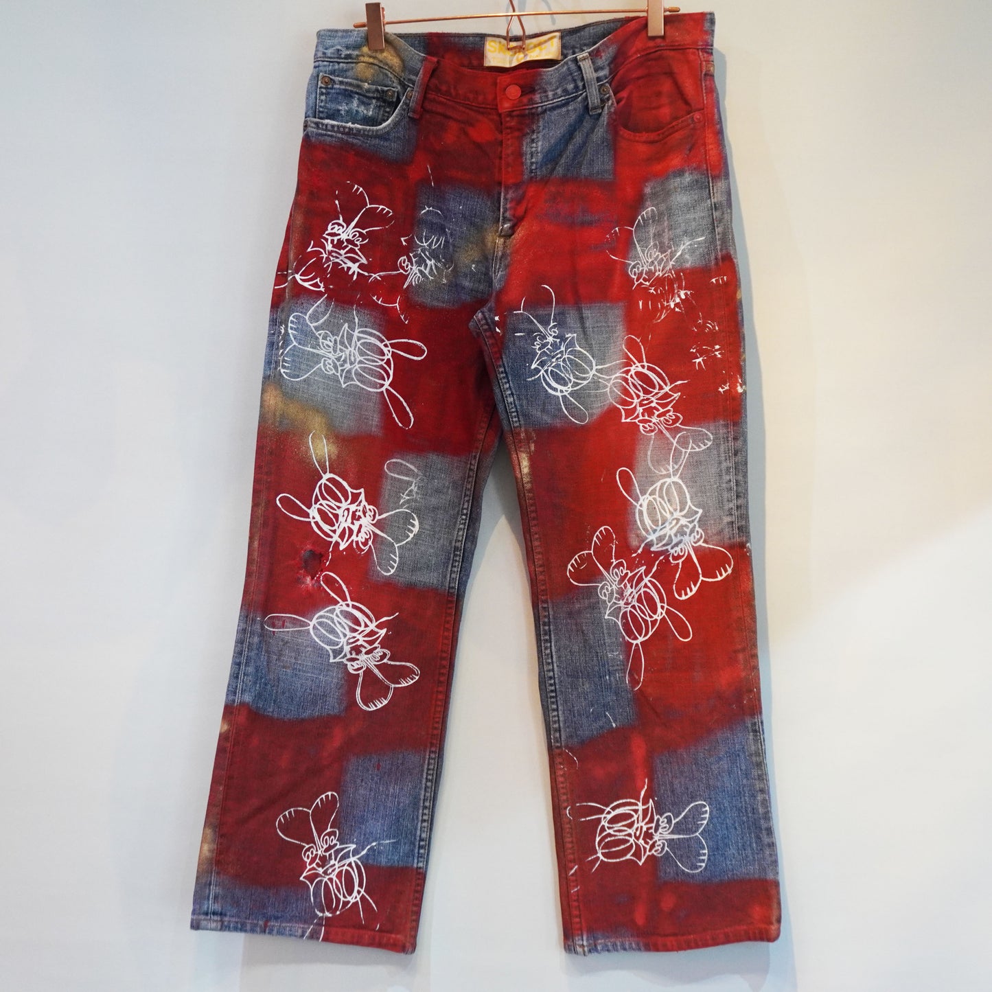 SKOLOCT SPRAY PAINTED JEANS - 34
