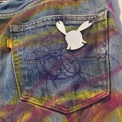 SKOLOCT SPRAY PAINTED JEANS - 34