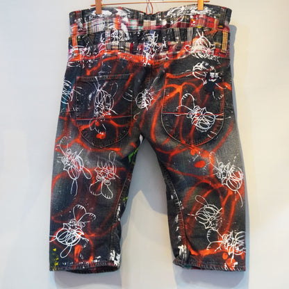 SKOLOCT SPRAY PAINTED JEANS - 37