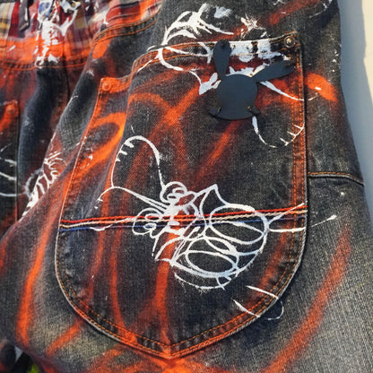 SKOLOCT SPRAY PAINTED JEANS - 37