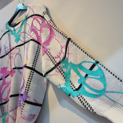 SKOCKY ART GANG MONEY REMAKE KNIT SWEATER