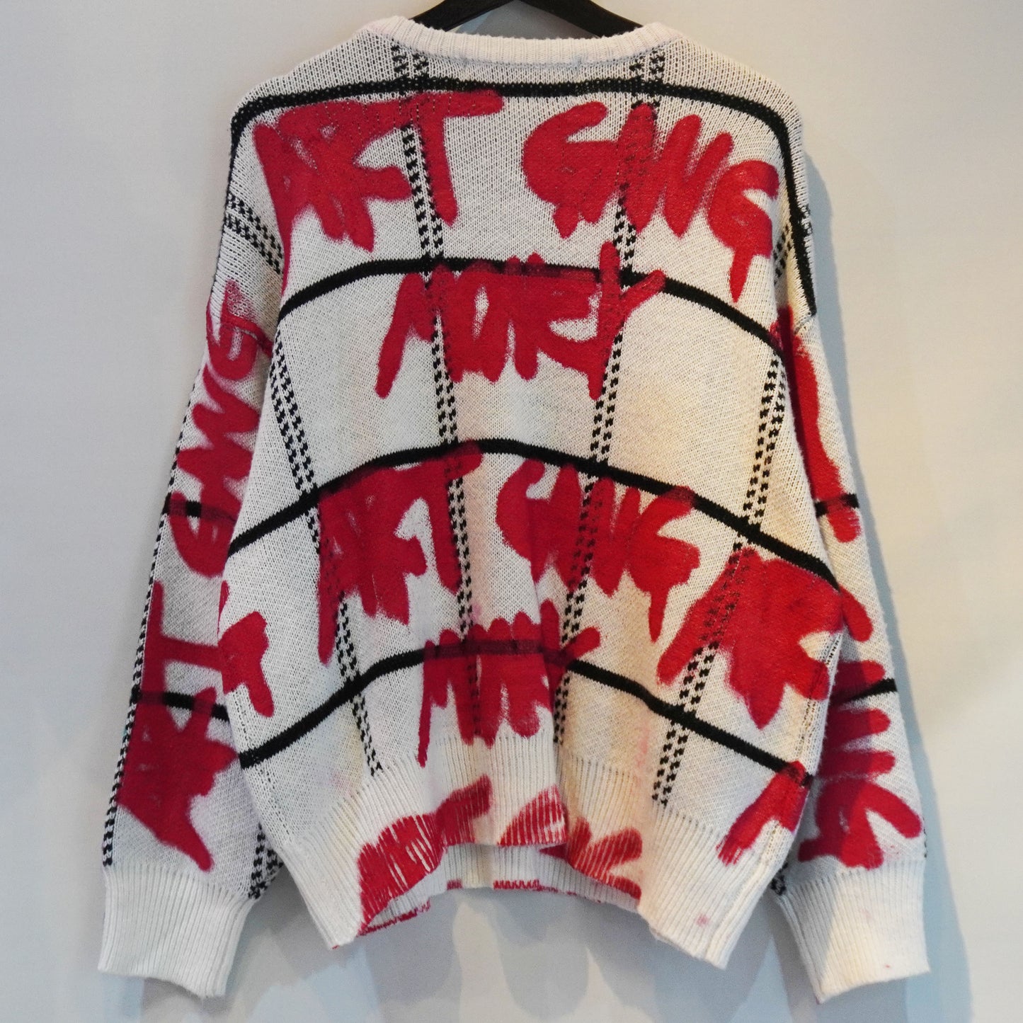 SKOCKY ART GANG MONEY REMAKE KNIT SWEATER