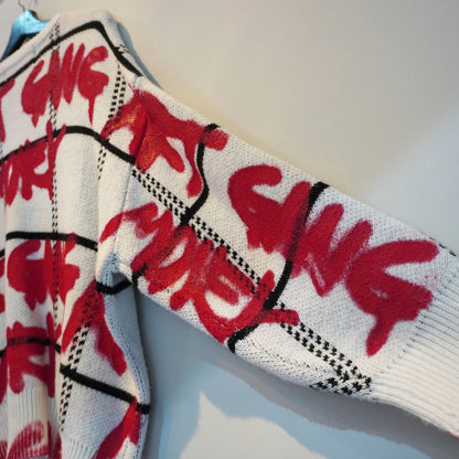 SKOCKY ART GANG MONEY REMAKE KNIT SWEATER