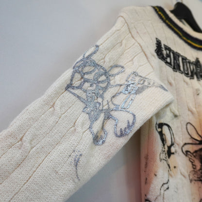 SKOLOCT SUCCI REMAKE V NECK KNIT SWEATER