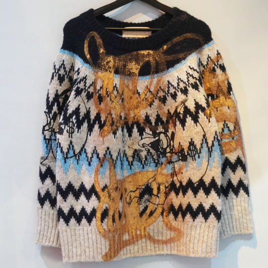 SKOLOCT ANGEL FACE REMAKE KNIT SWEATER