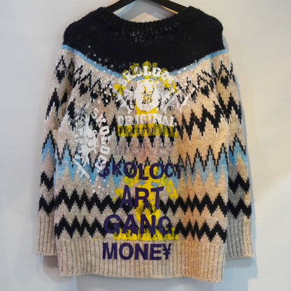 SKOLOCT ANGEL FACE REMAKE KNIT SWEATER