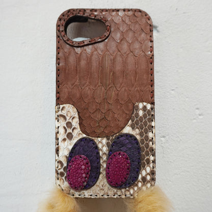 LEATHER PHONE CASE PYTHON - iPhone 16E