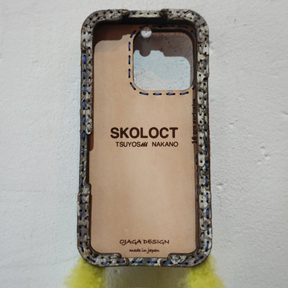 LEATHER PHONE CASE PYTHON - iPhone 16 PRO