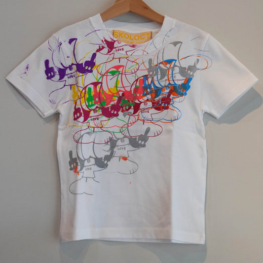 SKOLOCT FLOWER MINI T-SHIRT (WHITE)