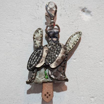 LEATHER KEY COVER - SPIRAL EYES/PYTHON