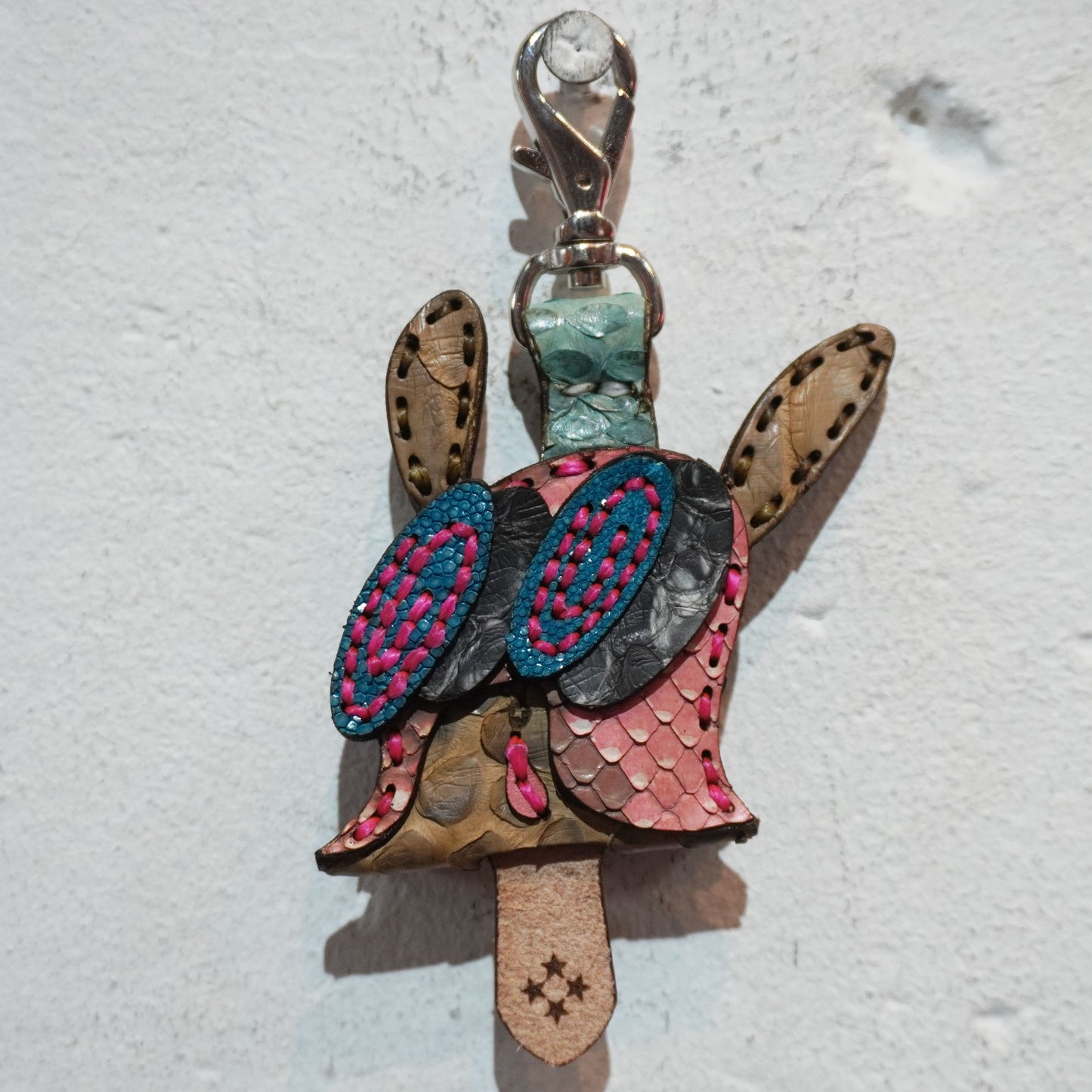 LEATHER KEY COVER - SPIRAL EYES/PYTHON