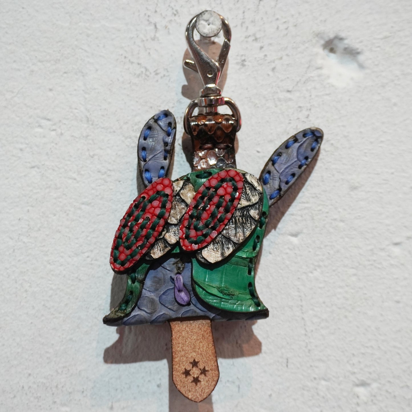 LEATHER KEY COVER - SPIRAL EYES/PYTHON